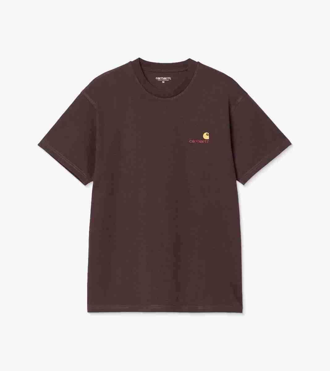 Ruskea S/S AMERICAN SCRIPT T-SHIRT