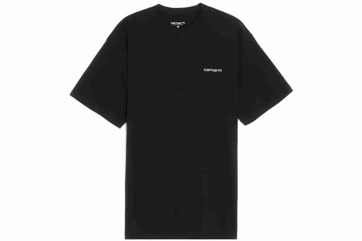 Musta S/S SCRIPT EMBROIDERY T-SHIRT