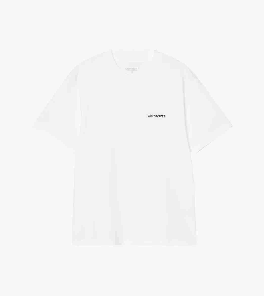 Valge W´ s/s script embroidery t-s