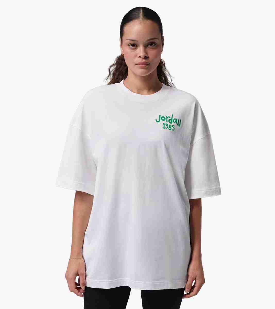 White W J BBALL FLWR LGF TEE