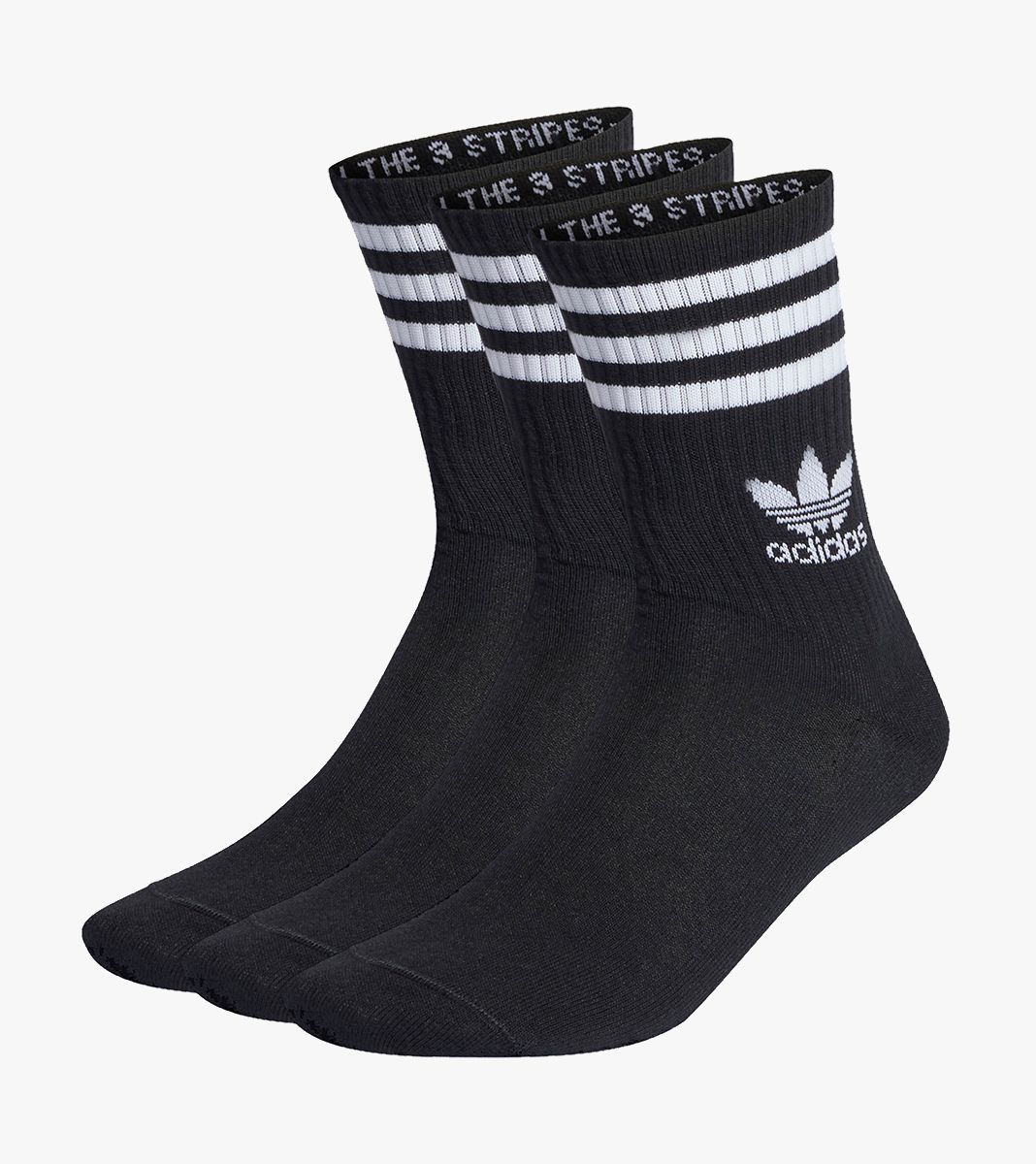 Svart Crew sock  3str