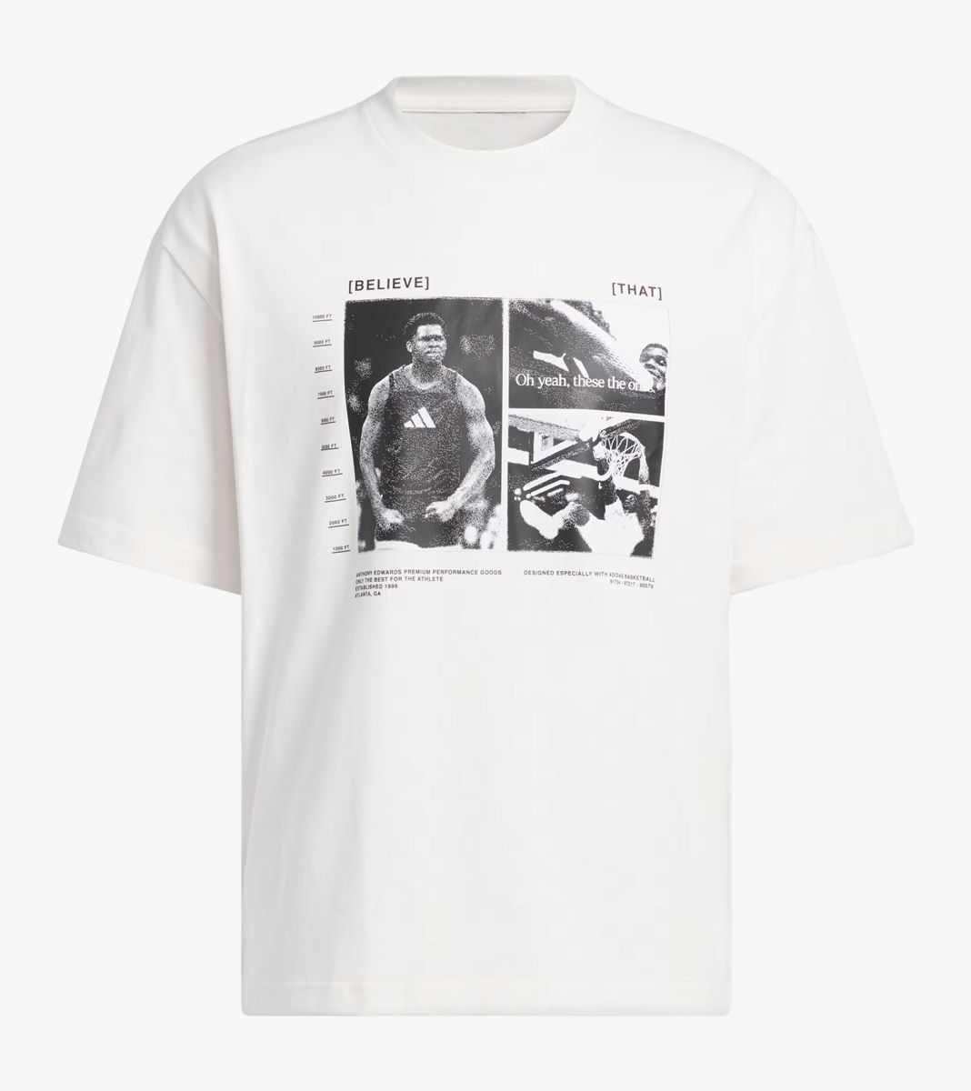 Valkoinen ANTED GFX TEE 2