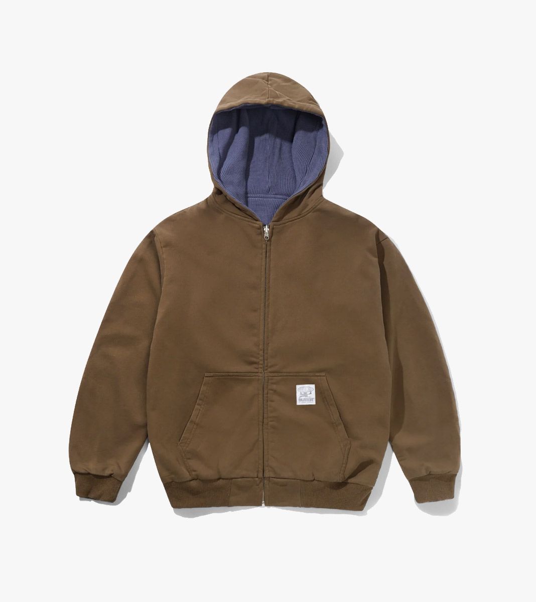 Brunt Reversible waffle zip-thru hood
