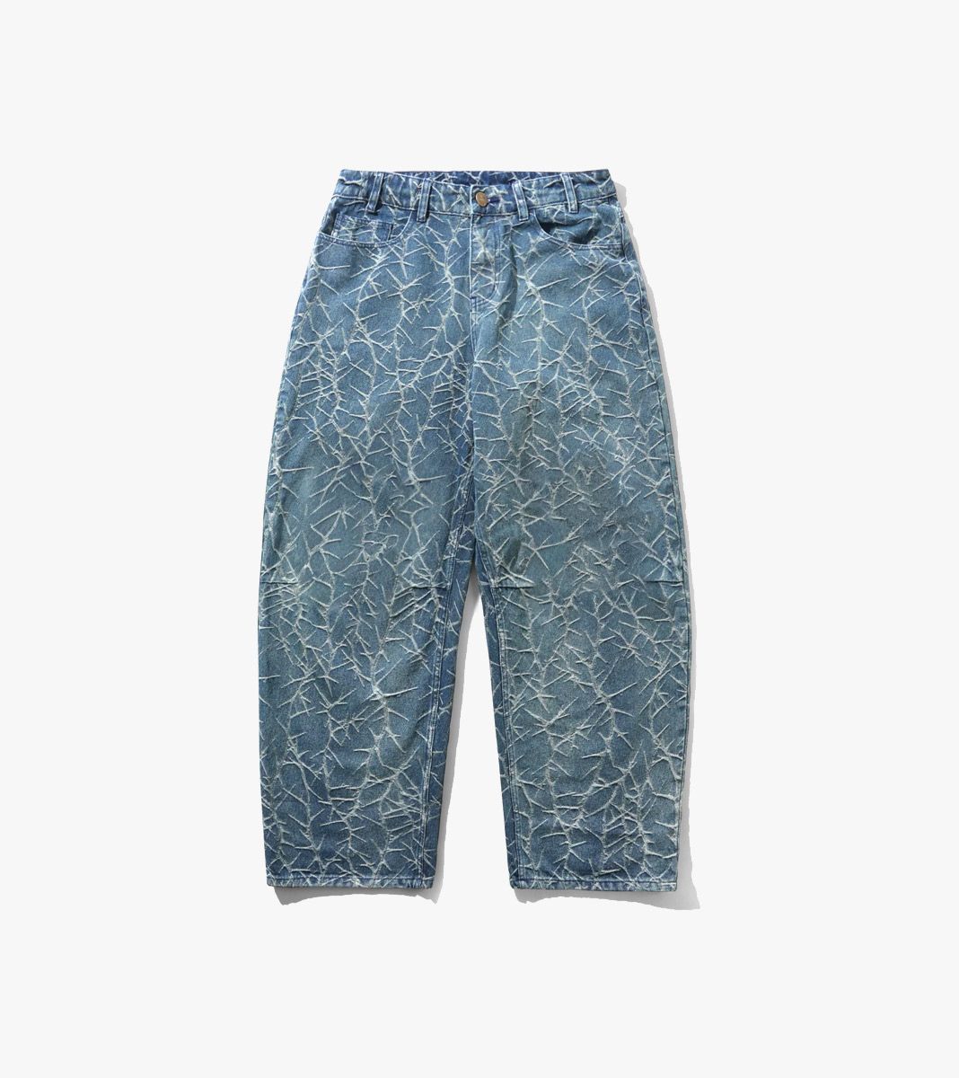 Sininen THORN CAMO WIDE CUT DENIM JEANS