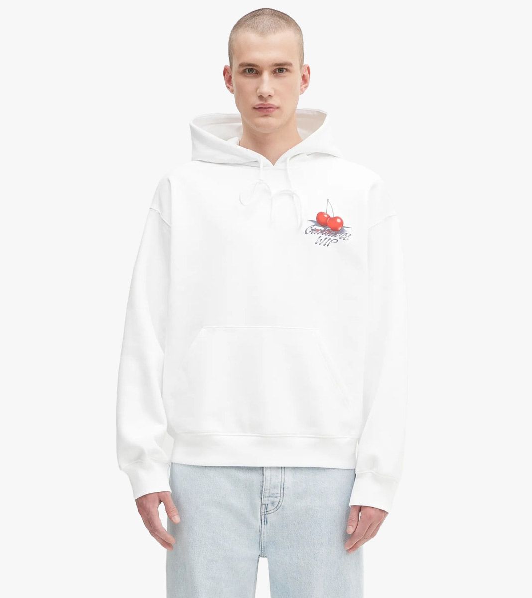 White HOODED JAKE GARCIA SWEAT