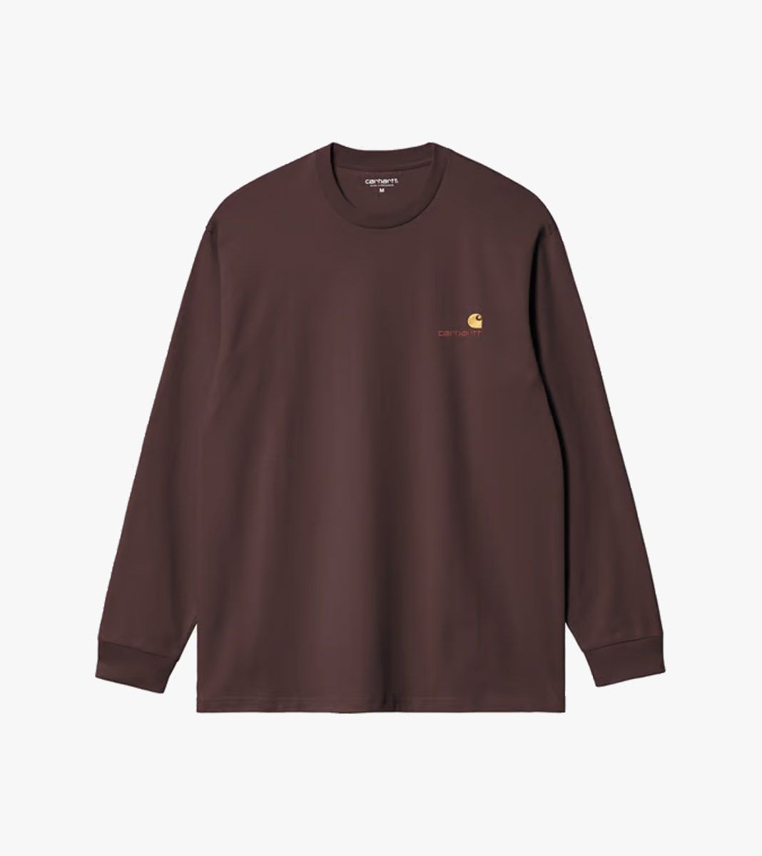 Ruskea L/S AMERICAN SCRIPT T-SHIRT