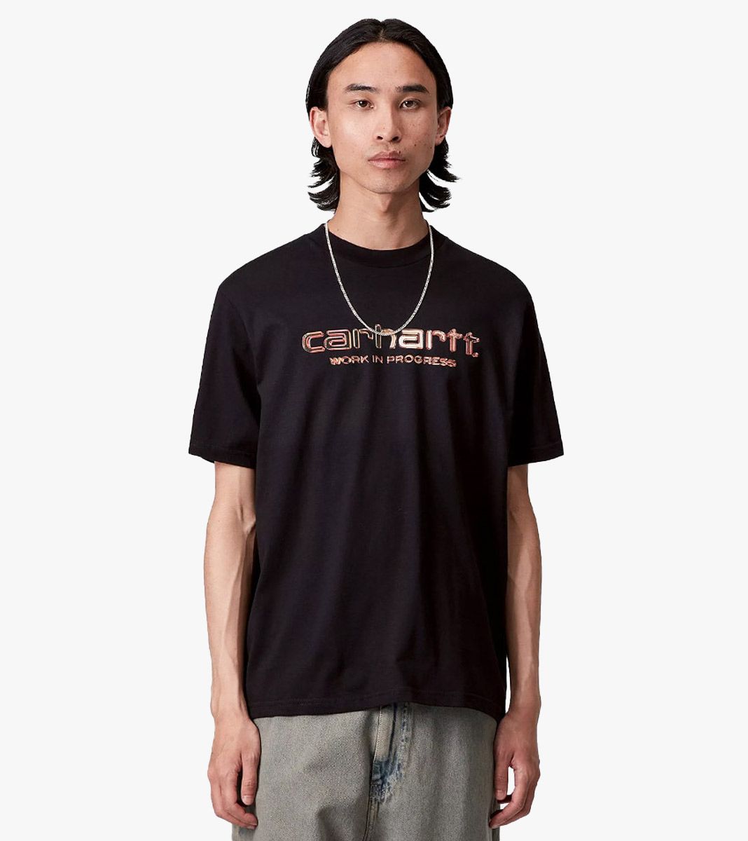Musta S/S SOLAR CHROME SCRIPT T-SHIRT