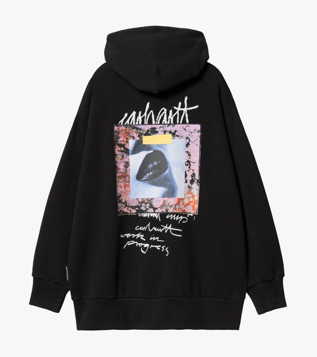 Black W´ HOODED LIPS SWEAT