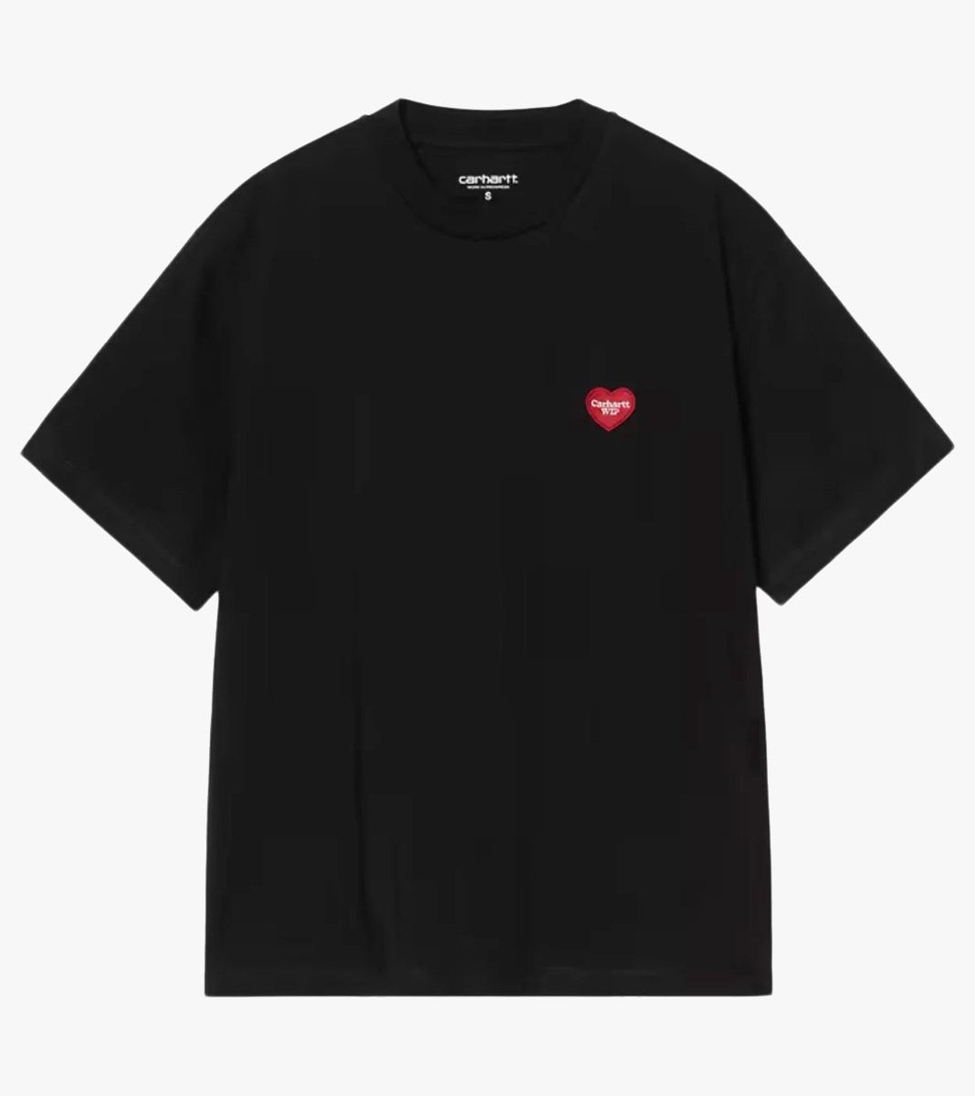 Svart W´ s/s heart patch t-shirt