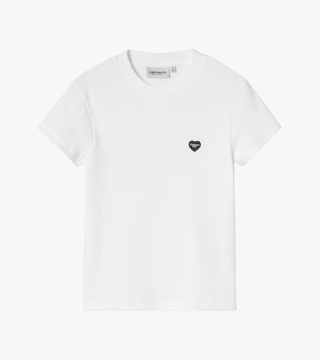 Valkoinen W´ S/S SMALL HEART PATCH T-SHIRT