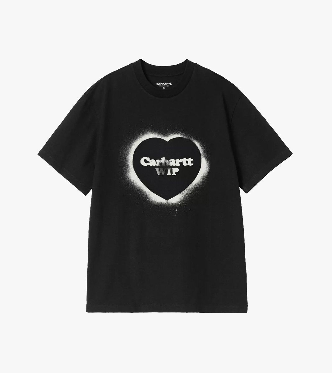 Black W´ S/S SPRAY HEART T-SHIRT