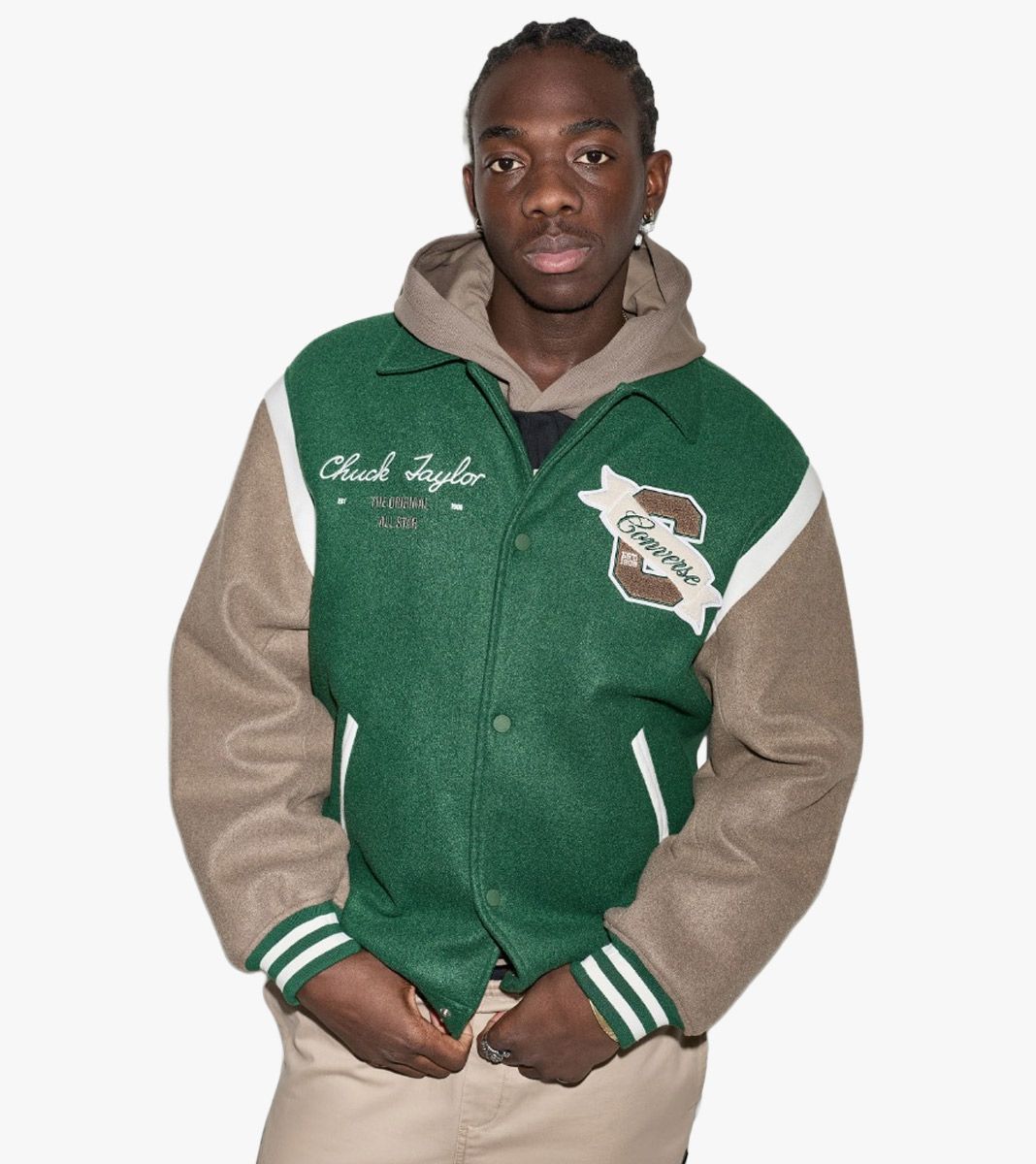 Zaļa LETTERMAN JACKET