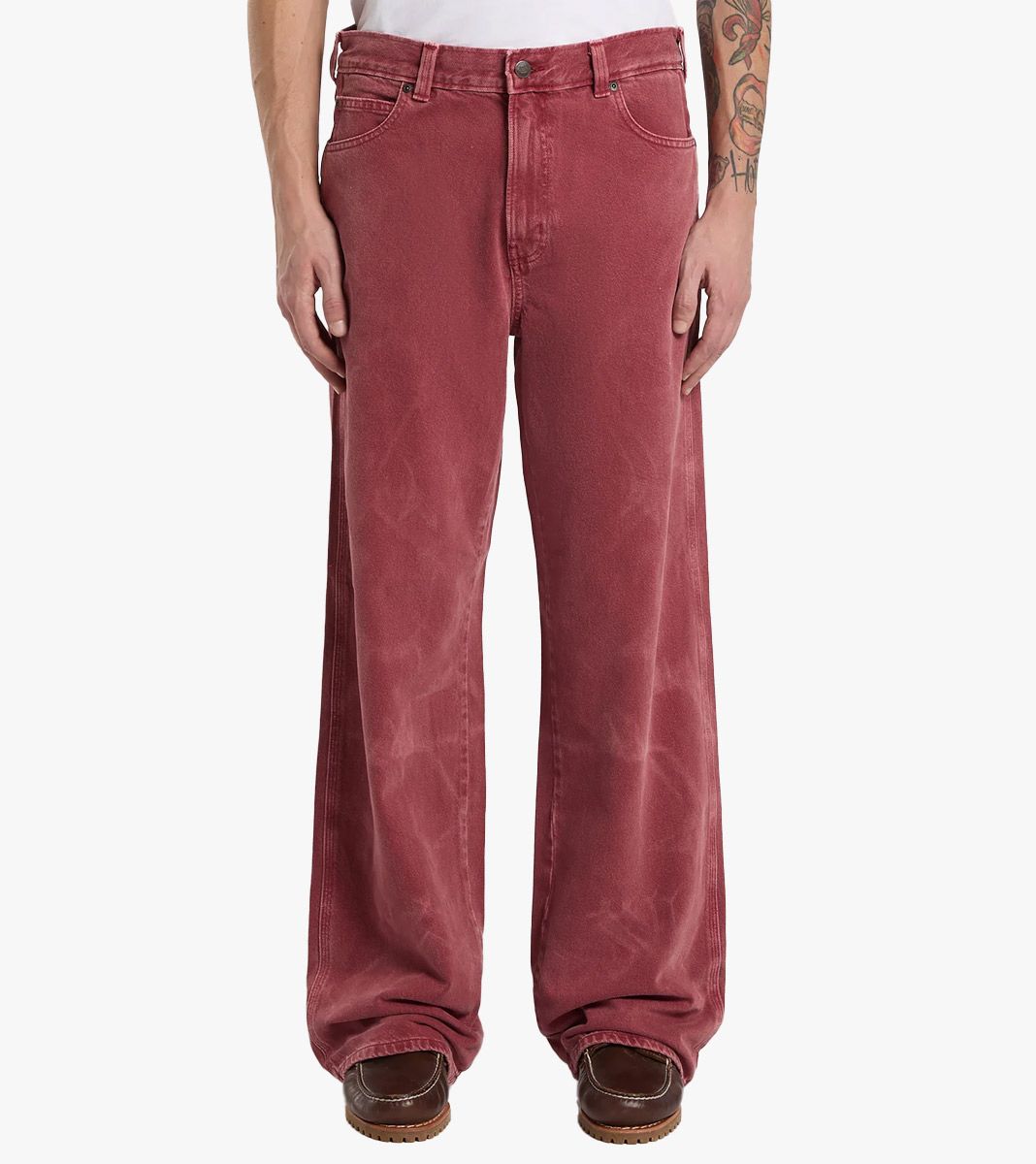 Rött 958 baggy straight work jeans
