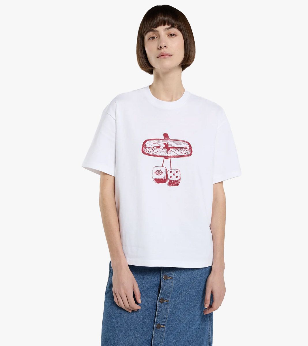 White POLK SS TEE W