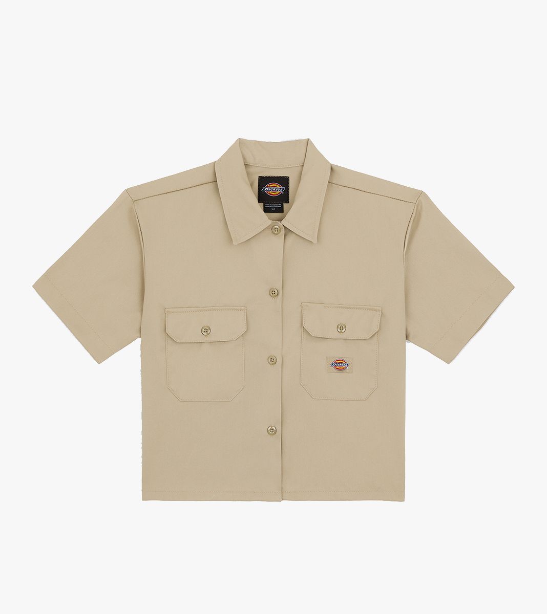 Beež Work shirt cropped ss w