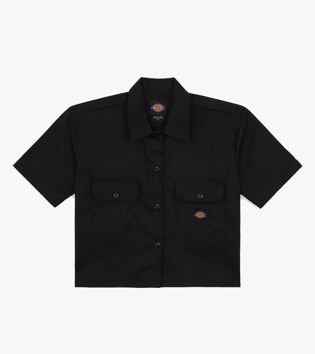 Melna WORK SHIRT CROPPED SS W