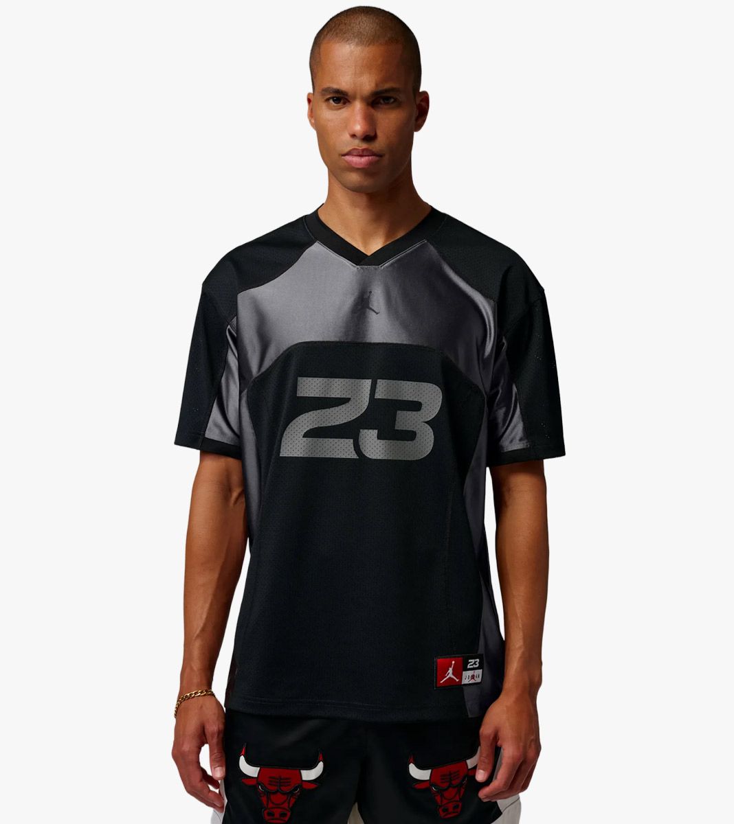 Juoda M j flt jersey ss top