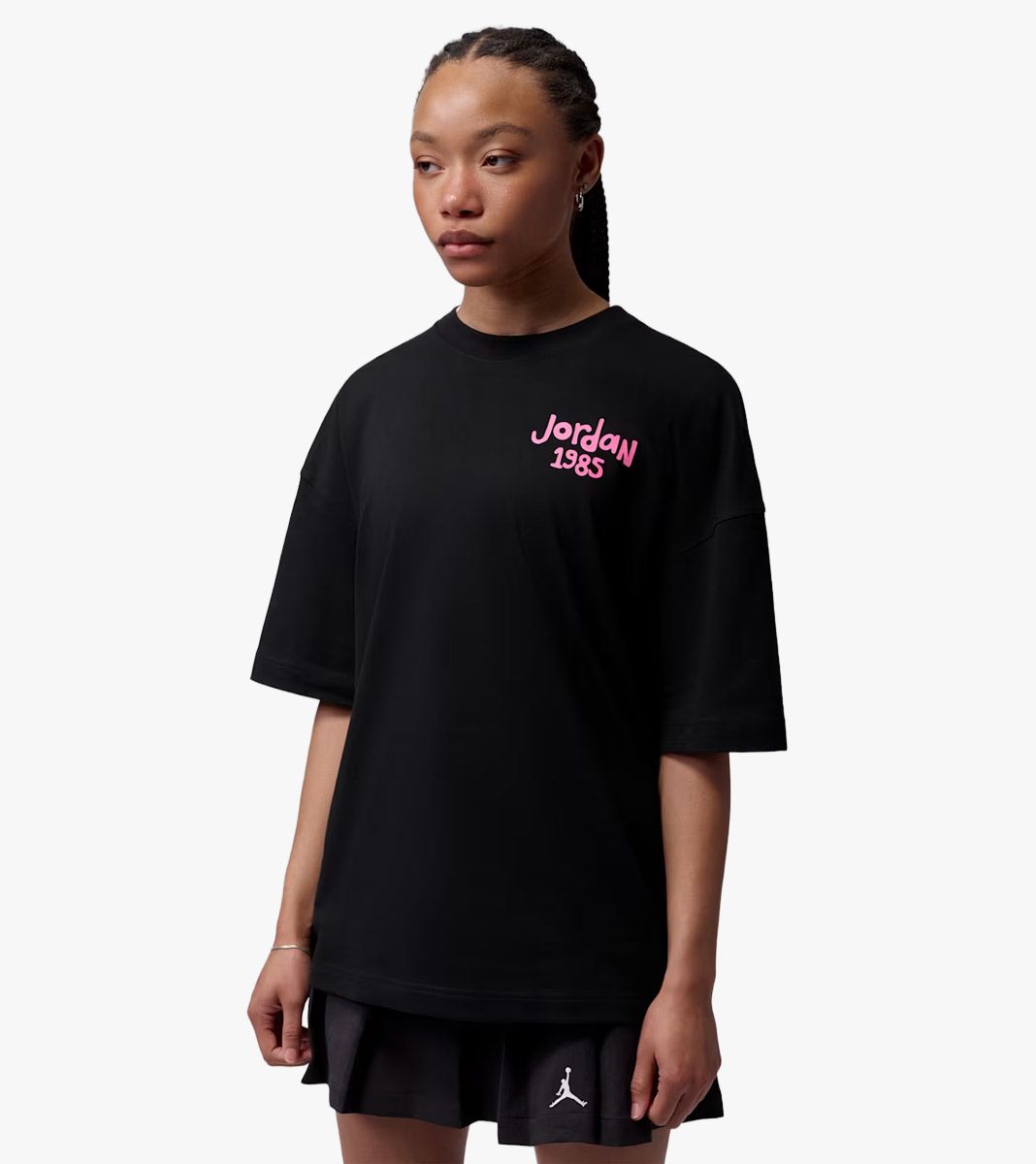 Musta W J BBALL FLWR LGF TEE