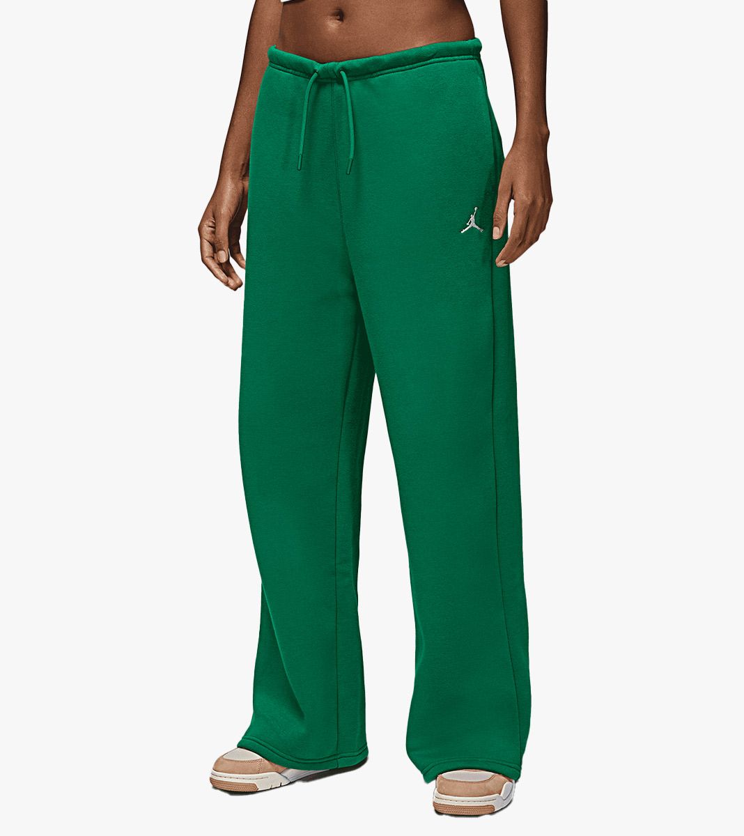 Grönt W j brk flc oh pant