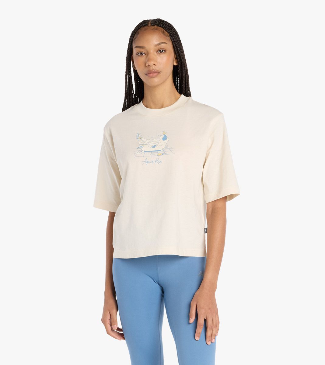 Beige Apres run bath t-shirt