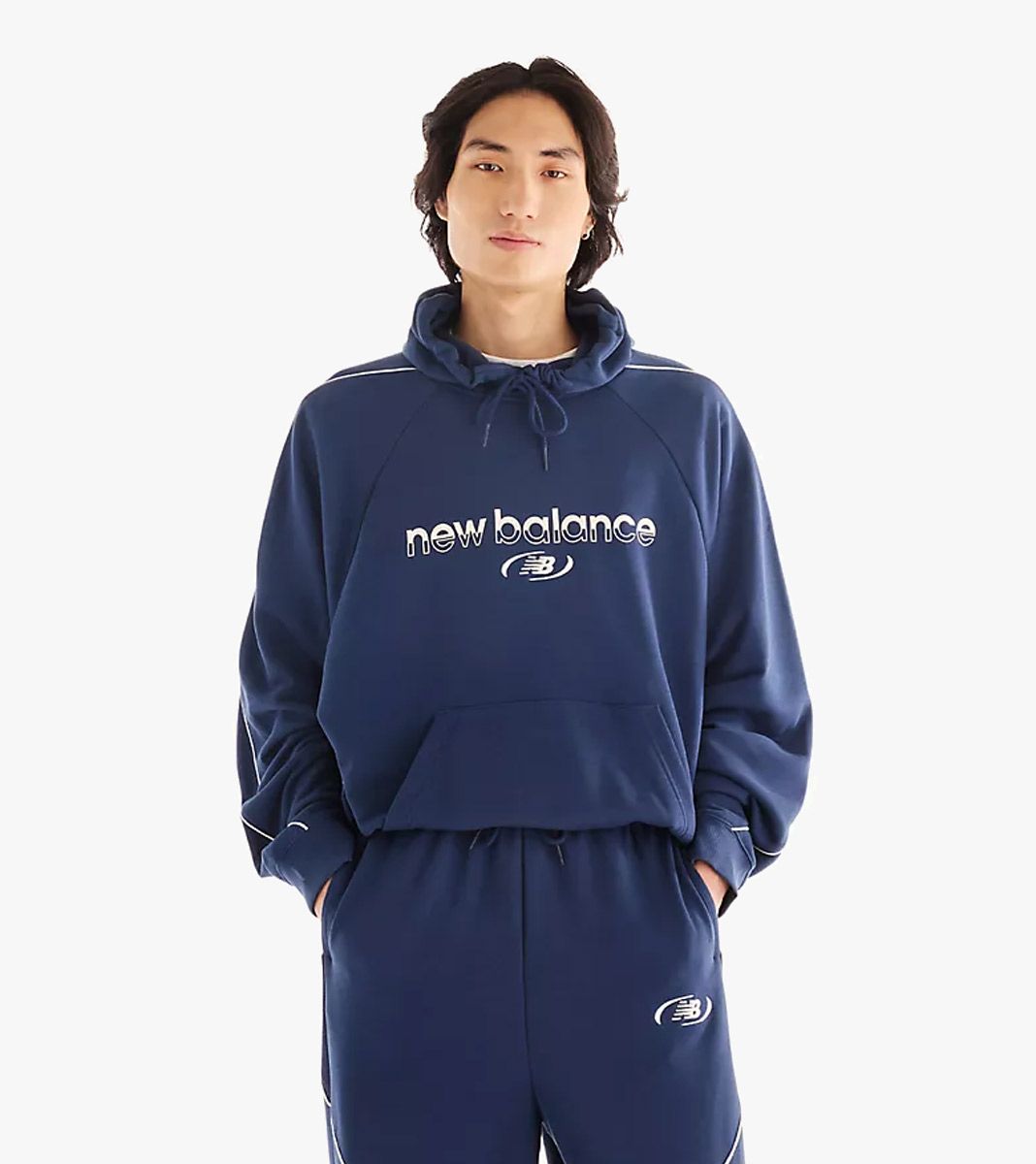 Mėlyna Trackside french terry hoodie