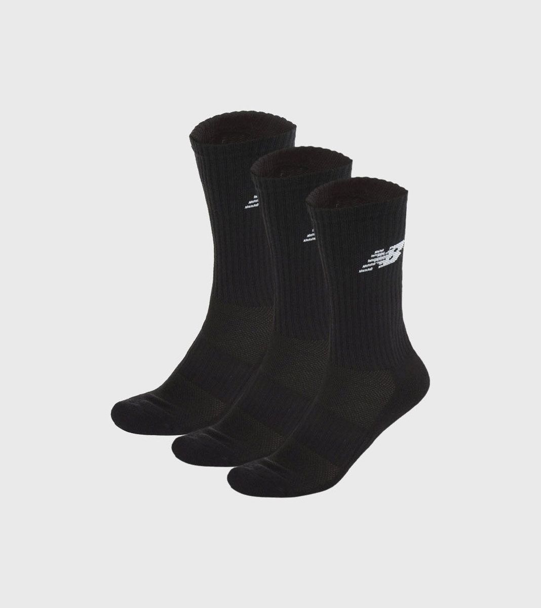 Melna UNISEX RESPONSE PERFORMANCE CREW 3 PAIRS