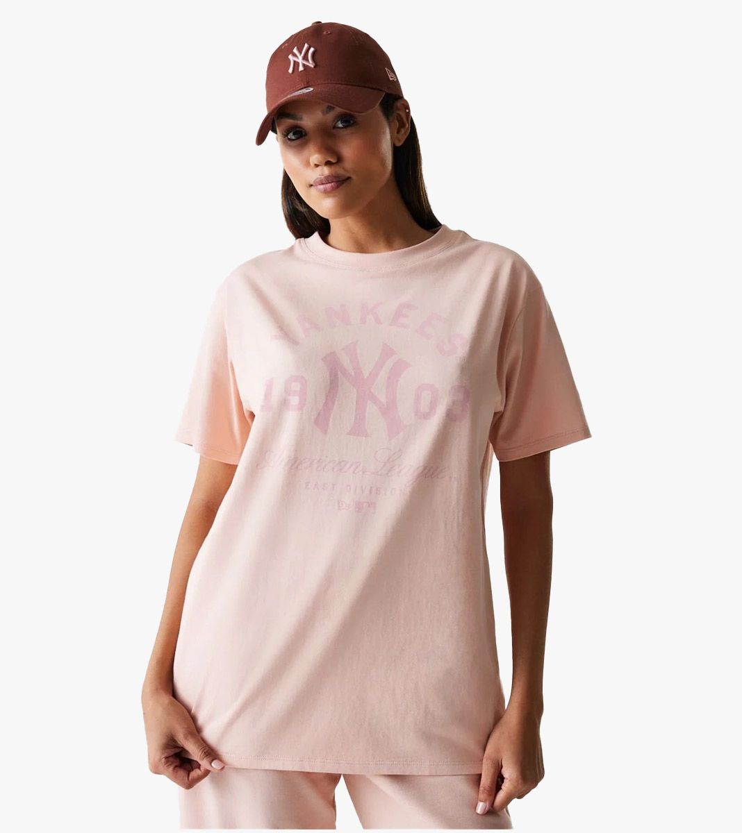 Pinkki FEMALE MLB TONAL GRAPHIC OS TEE