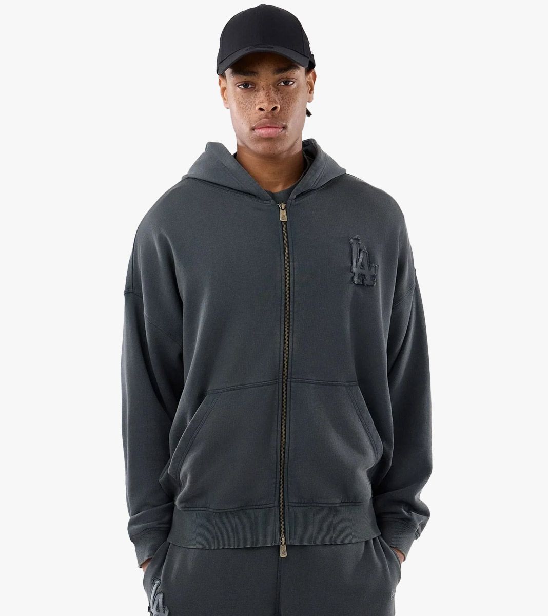 Pilka Mlb washed fz hoodie