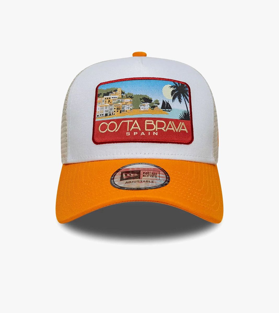 Orange NEW ERA LOCATION PATCH TRUCKER