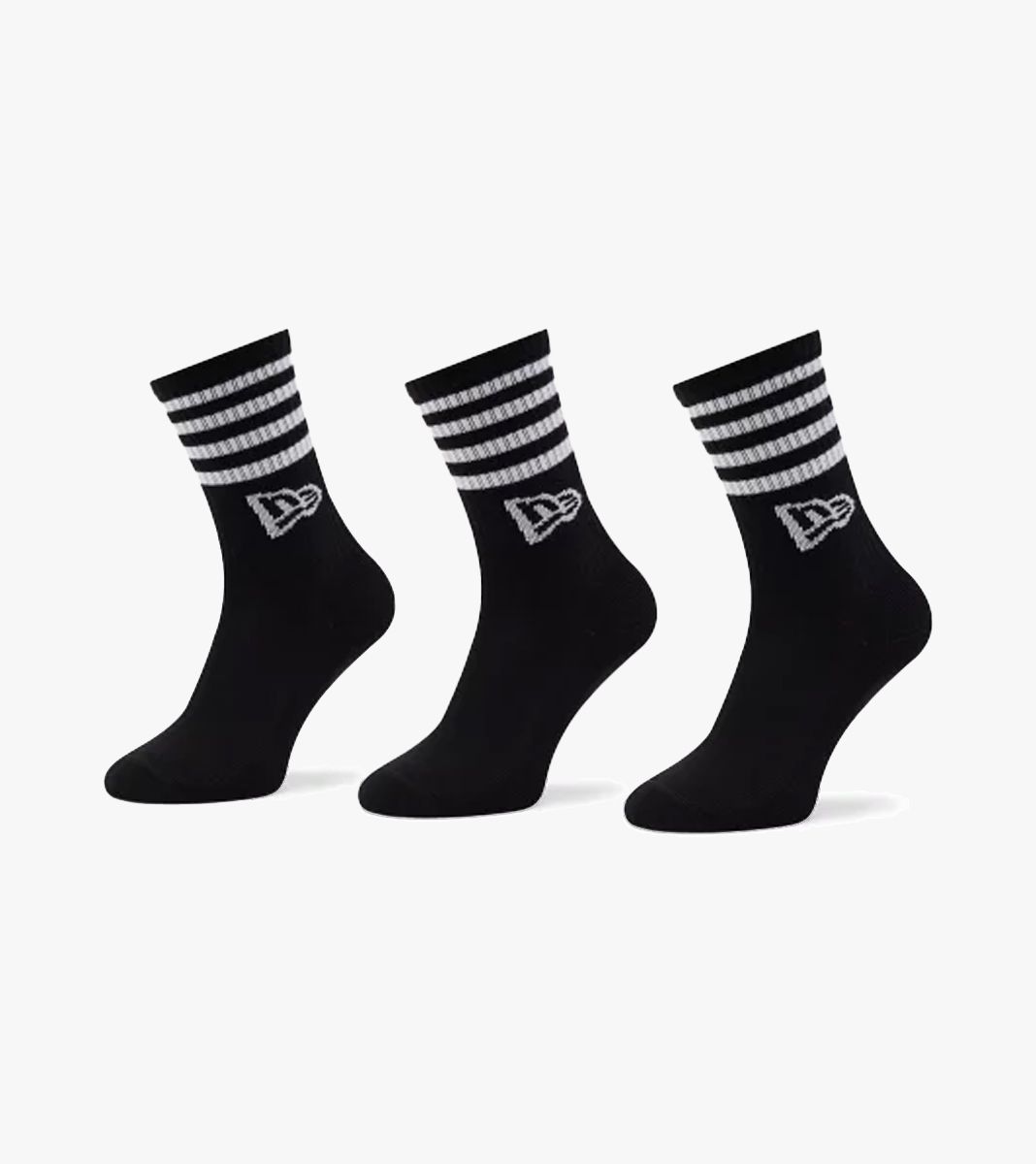 Svart Stripe crew sock