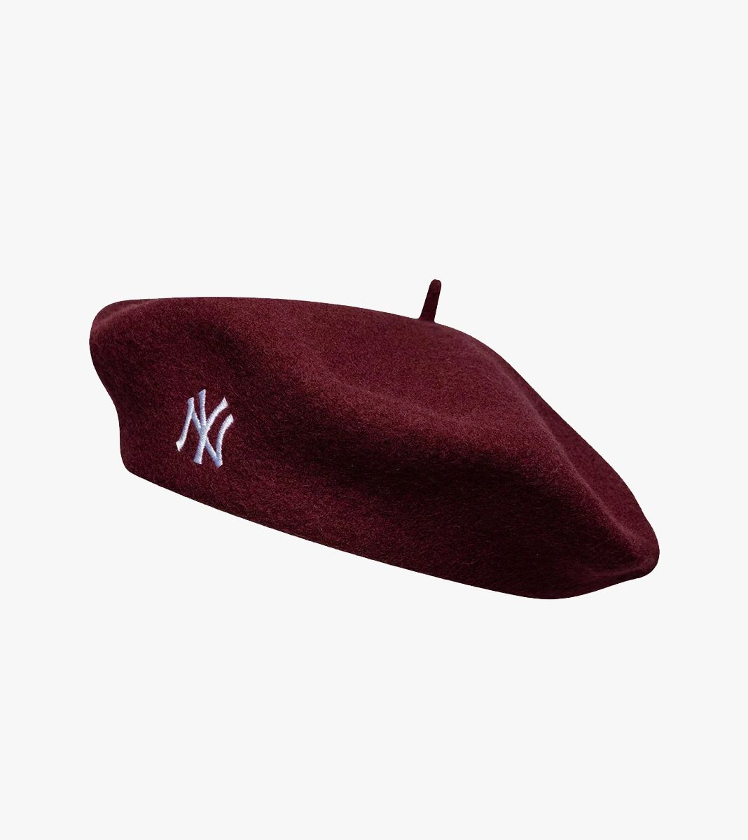 Rött Wool script beret