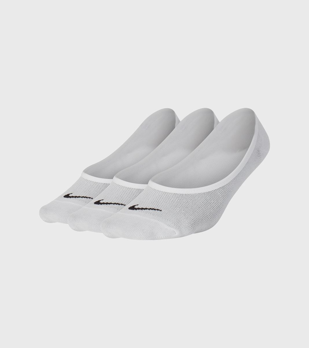 White W NK EVRY LTWT FOOT 3PR