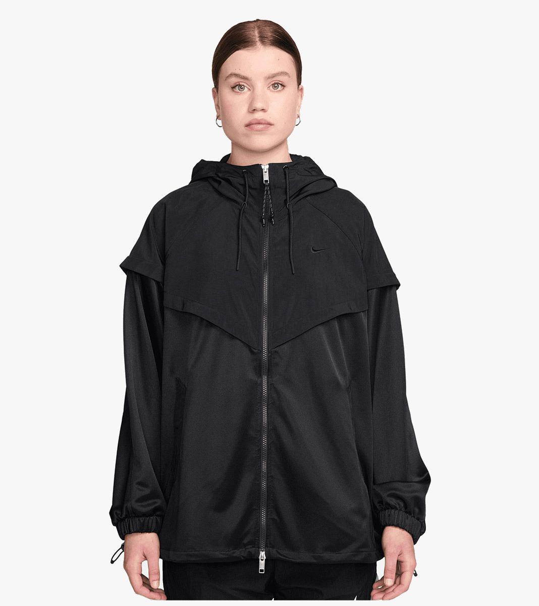 Juoda W nsw os hooded wr jkt mod