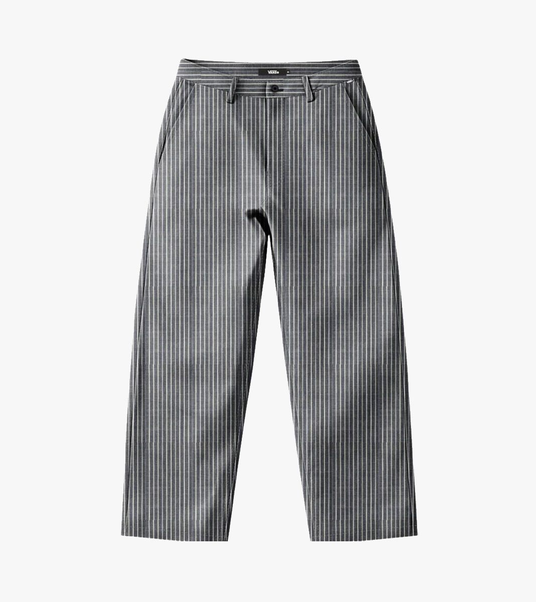Svart Chore loose stripe denim pants