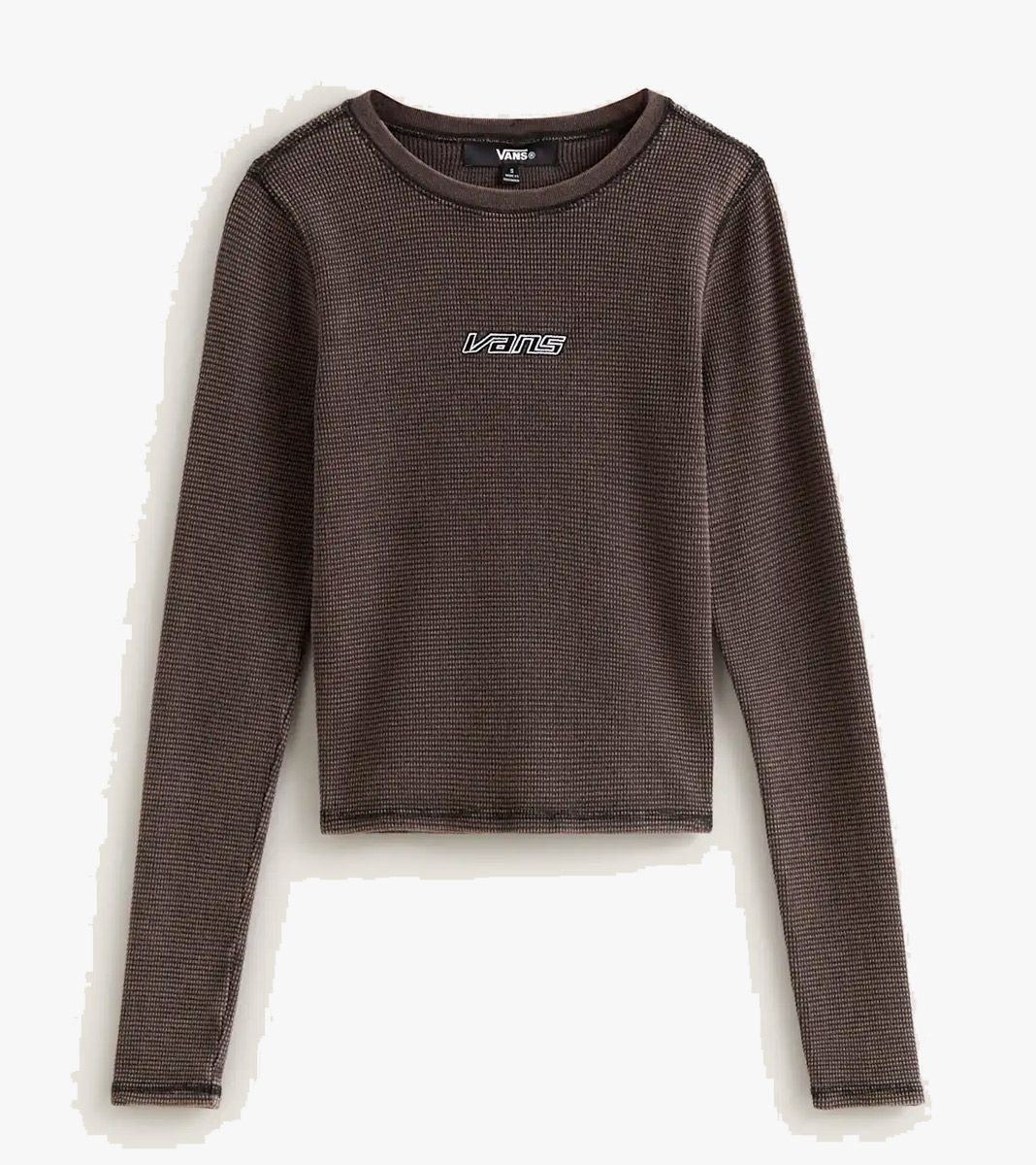 Svart Teri waffle long sleeve