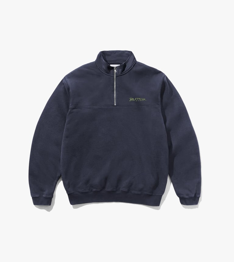 panel 1/4 zip sweater