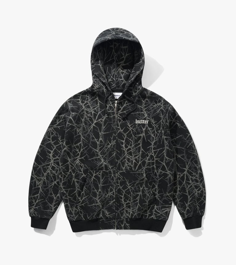 thorn camo waffle zip-thru hood