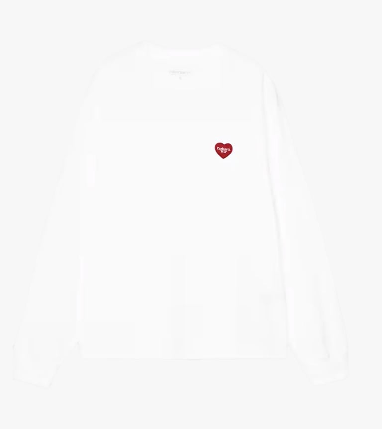 w´ l/s heart patch t-shirt