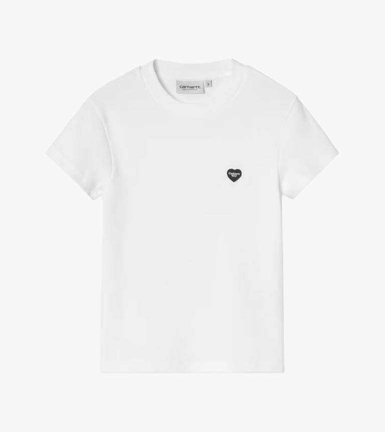 w´ s/s small heart patch t-shirt