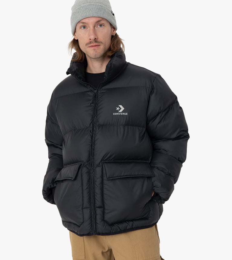 hooded puffer coat