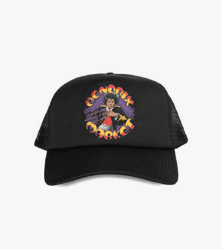 kiss the sky trucker hat