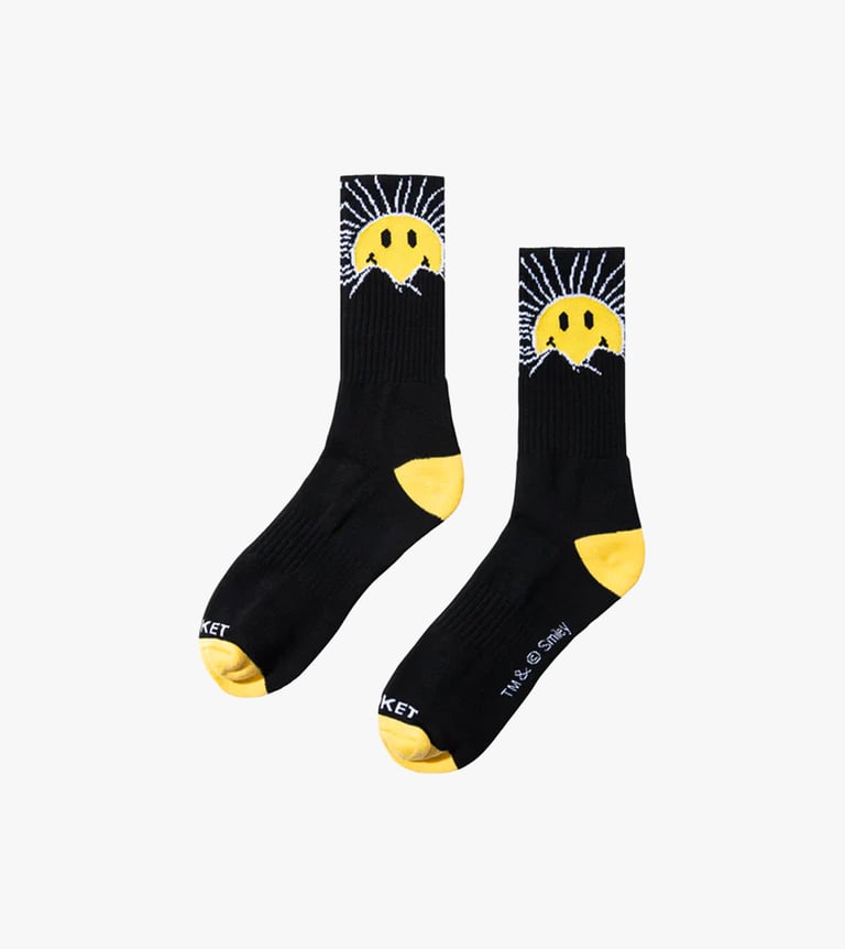 smiley sunrise socks