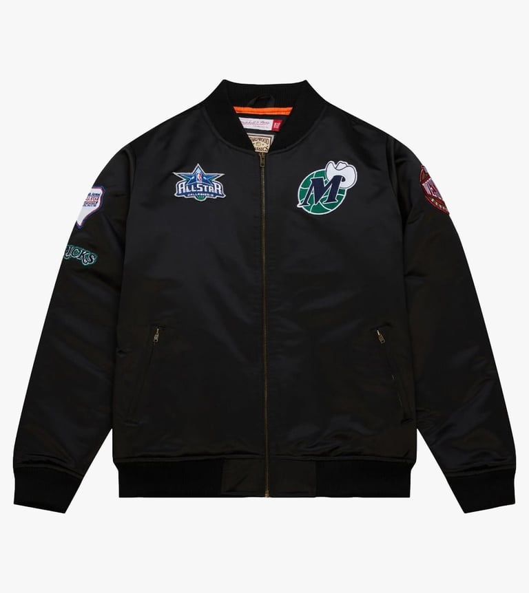 nba satin bomber jacket mavericks