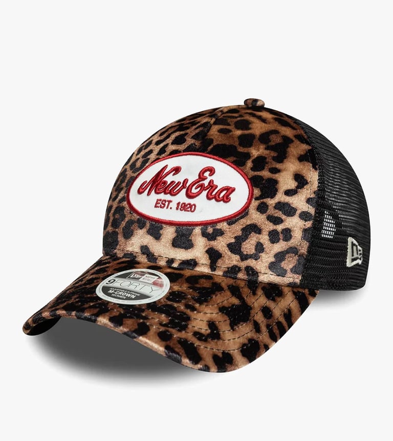 female leopard mc af trucker