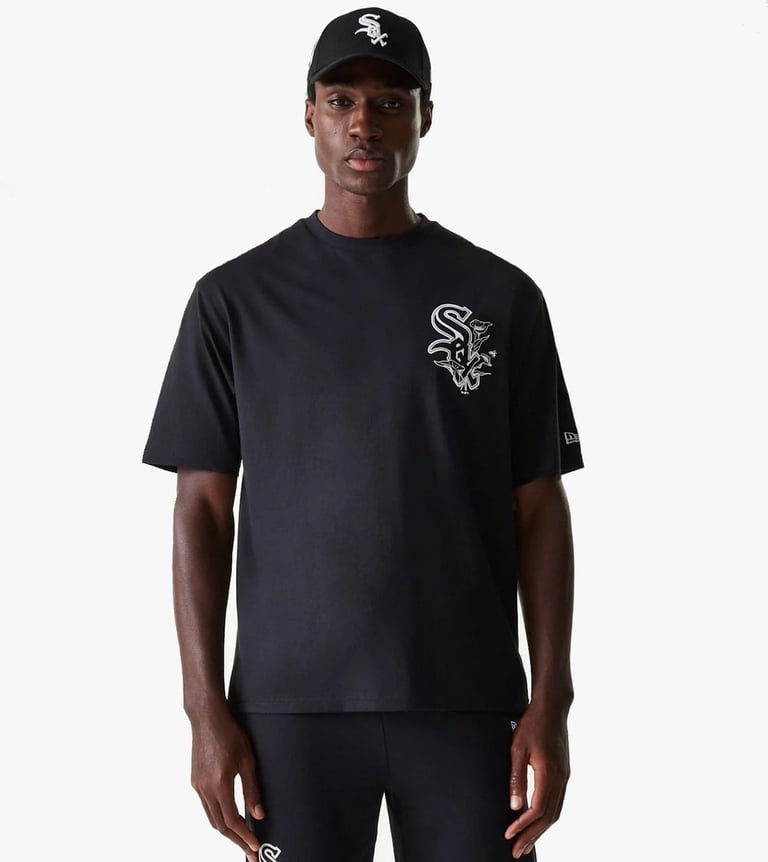 mlb floral grphc os tee white sox