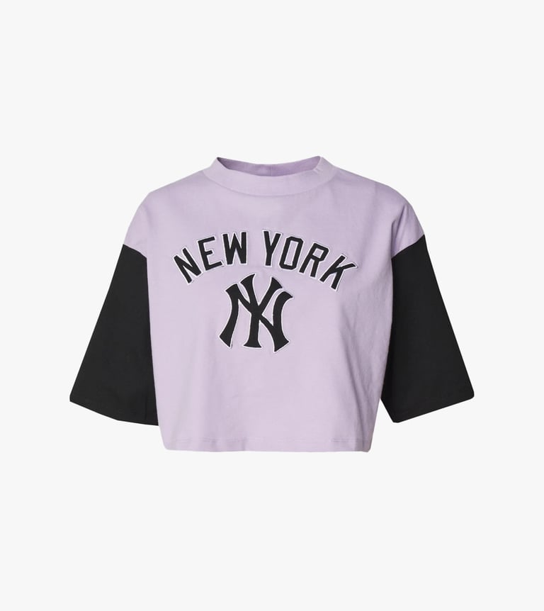 mlb lifestyle crop tee yankees
