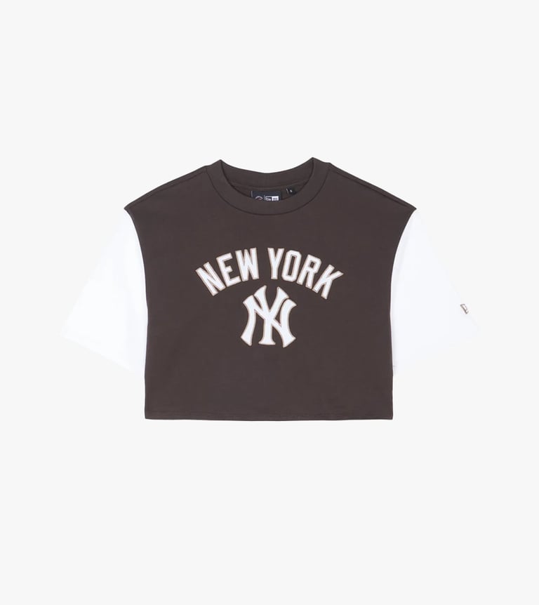 mlb lifestyle crop tee yankees
