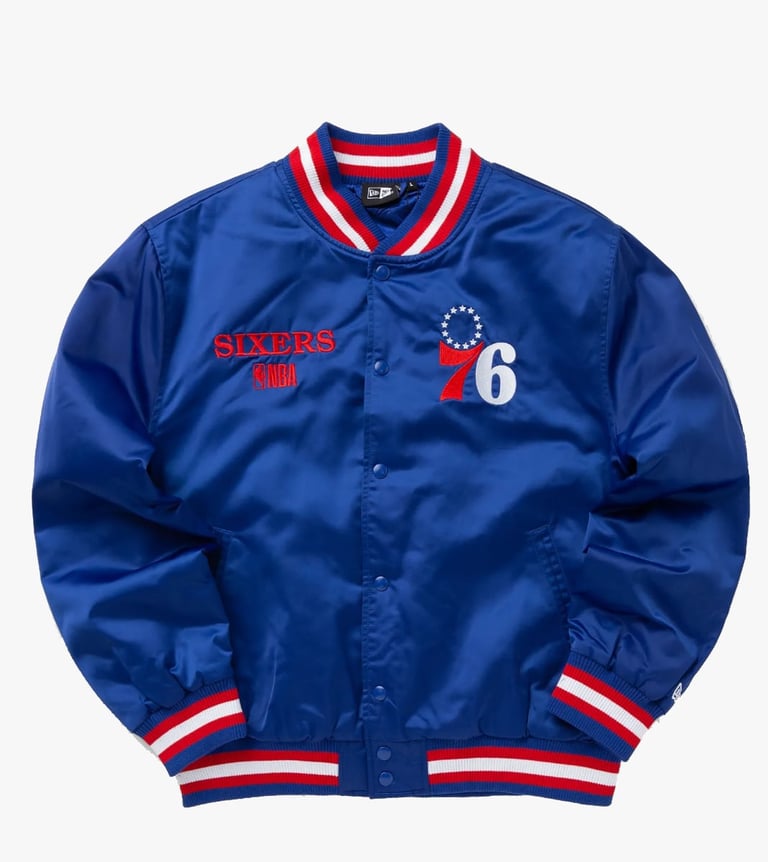 nba satin bomber jckt 76 sixers