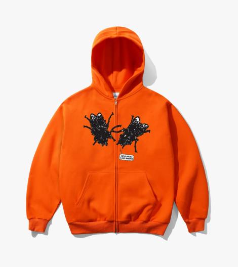 Orange Again zip-thru hood