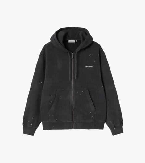 Black HOODED PAINTER JACKET